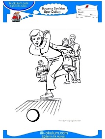 Çocuklar İçin Bowling Boyama Sayfaları 